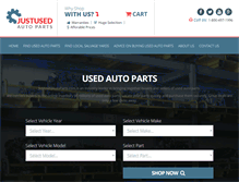 Tablet Screenshot of justusedautoparts.com